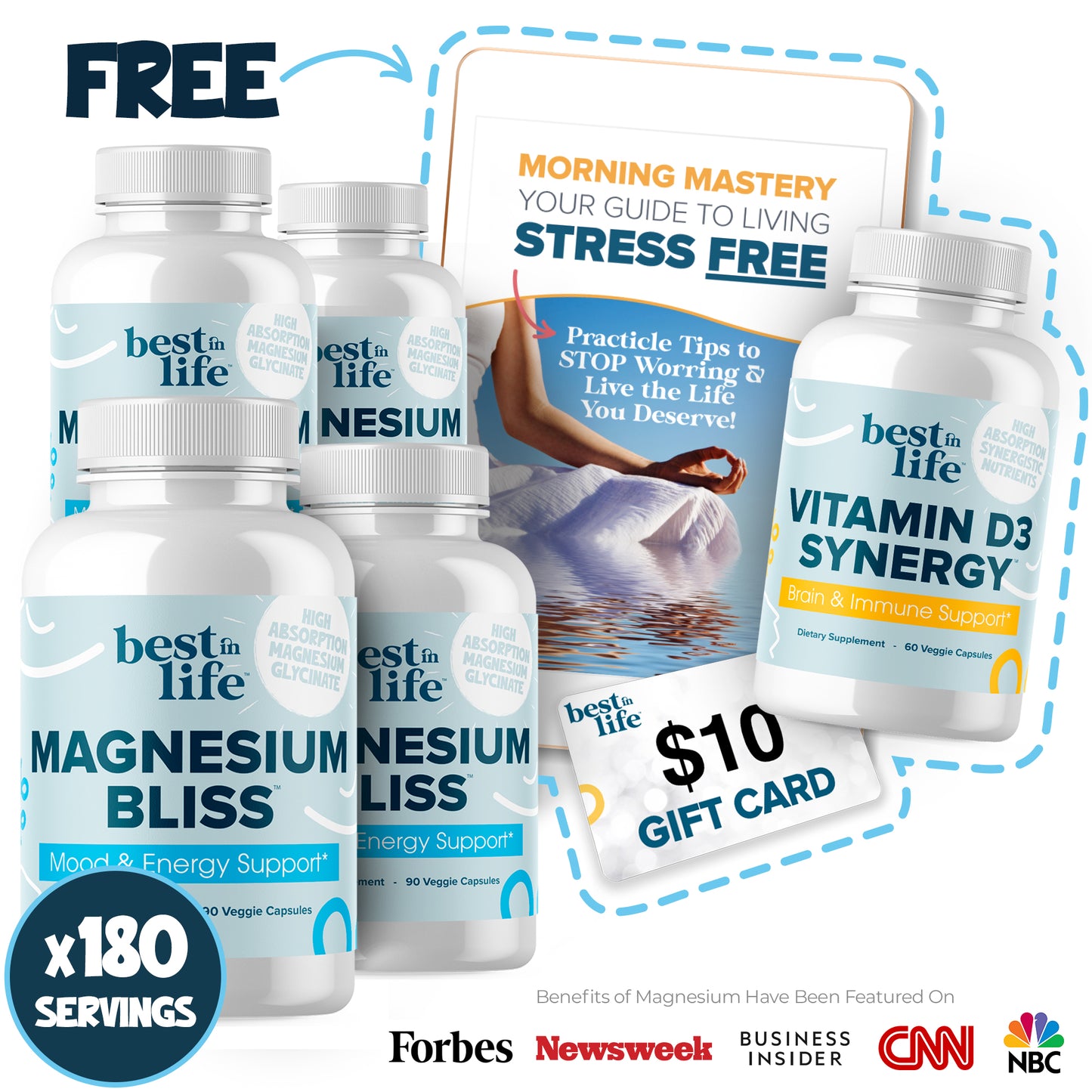 Magnesium Bliss™ Stress Busting Bundle + 4 FREE Bonuses